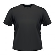 Фото на черной футболке прямого кроя: унисекс (печать с одной стороны)
